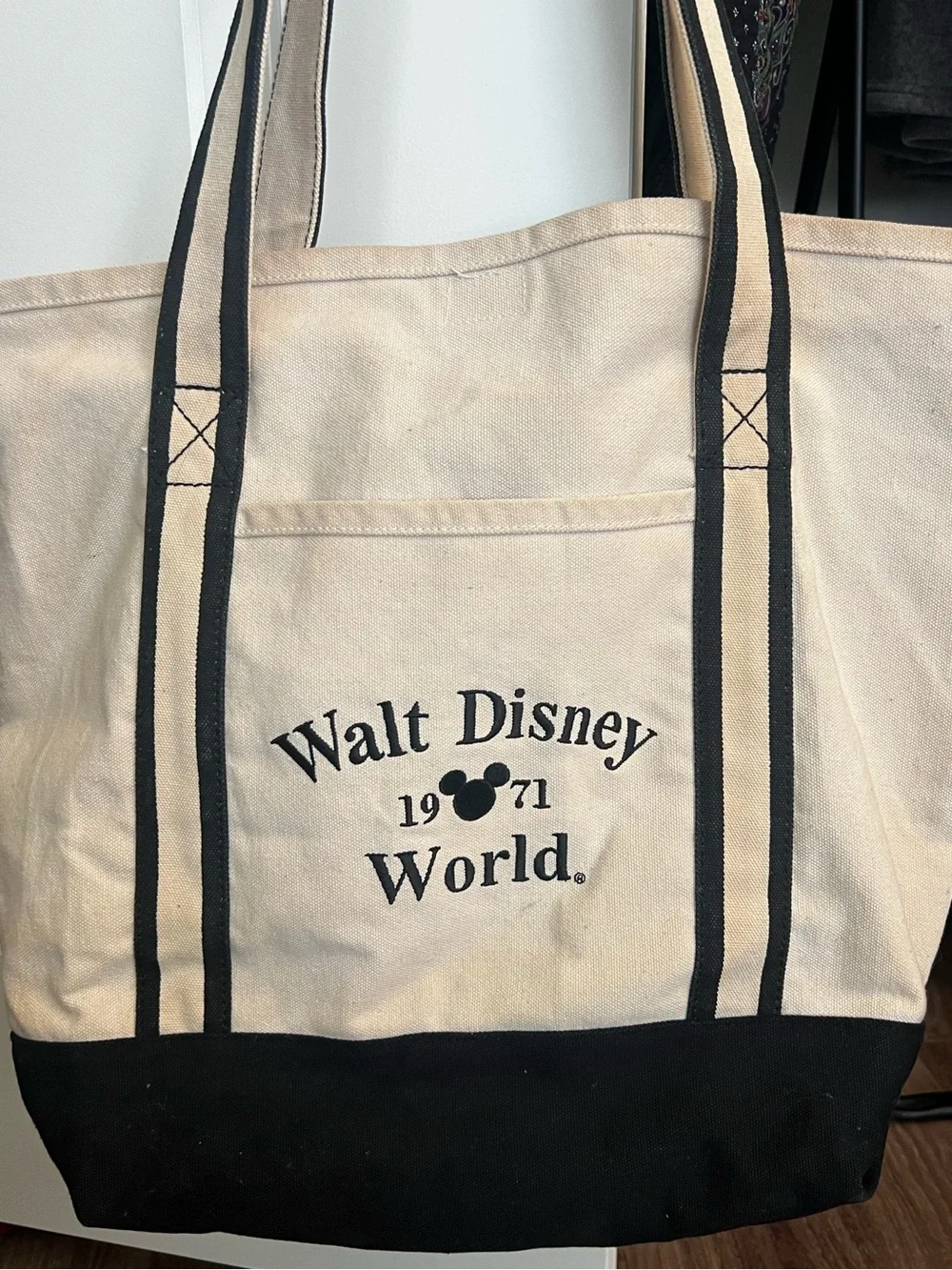 Canvas Tote Disney World with key leash